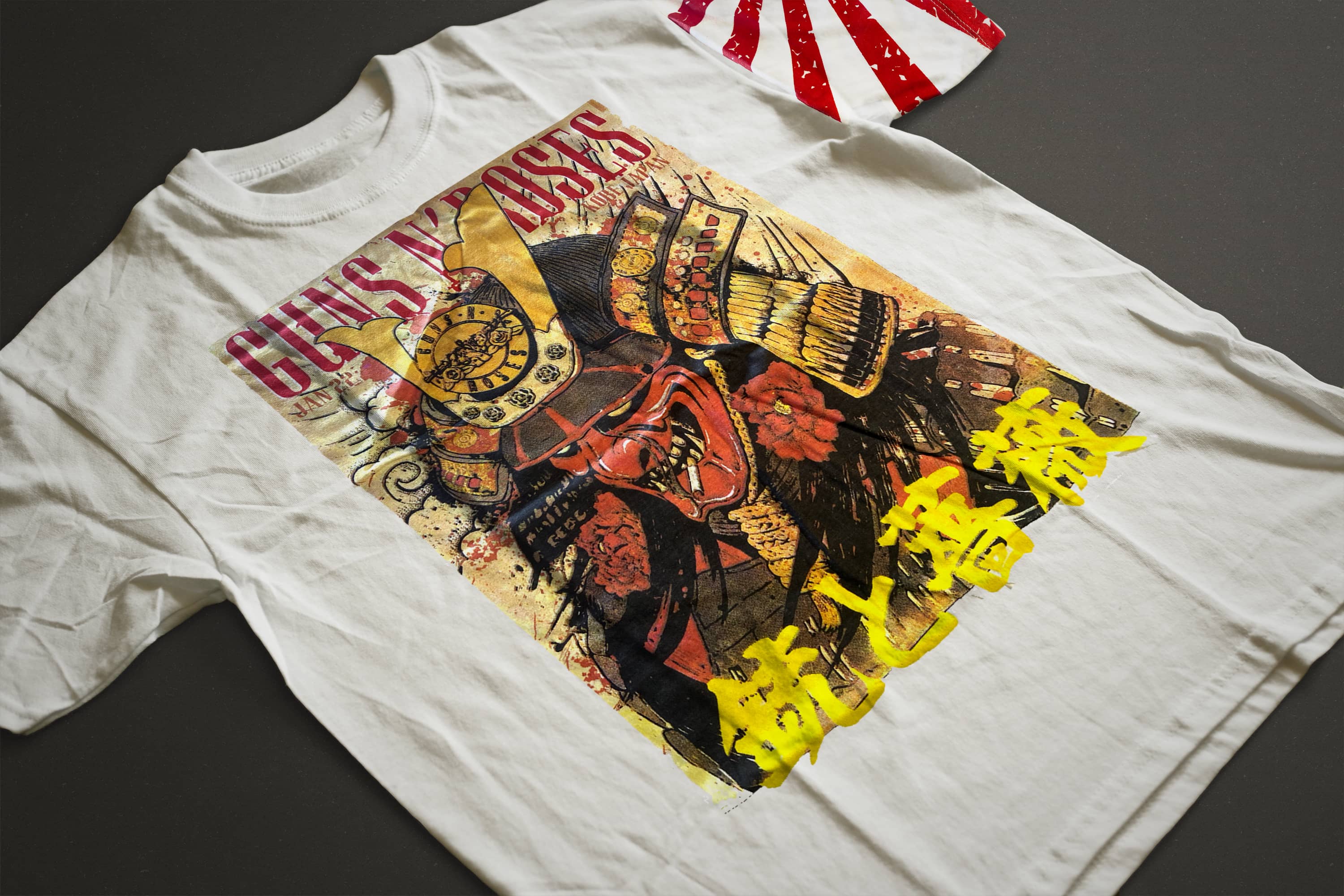 Guns N' Roses - Live in Kobe, Japan T-Shirt (Japanese Print Cream White)